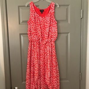 Orange 🍊 with white polka dot dress